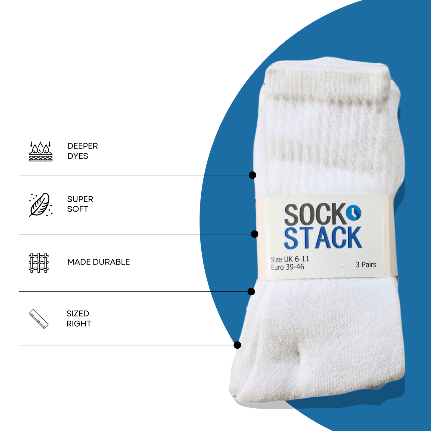 15 Pairs Mens Cotton Rich Performance Sport Socks Outdoor Athletics Running Hiking Football Black Grey White Sock Cushioned Anti-Blister Moisture-Wicking Breathable Comfortable UK 6-11 by Sock Stack