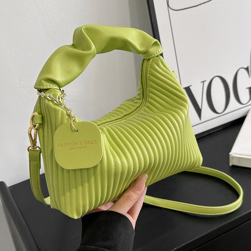 Women's Bag Fashion Crossbody Bag PU Leather Pleated Cloud Small Tote Bags