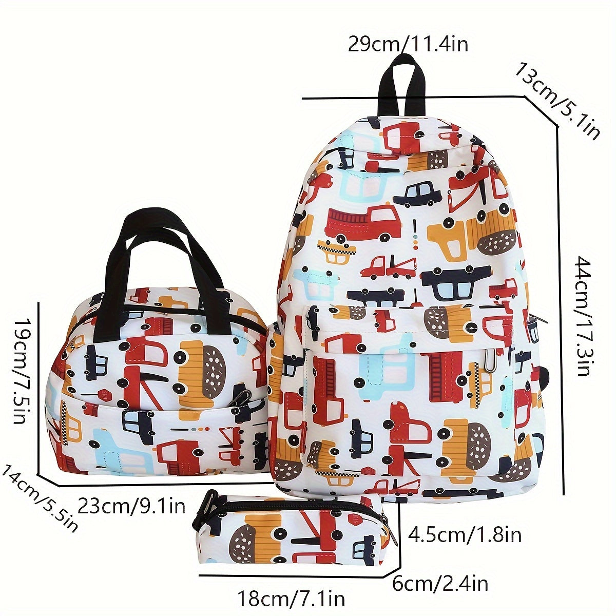 Kids Backpack 3pcs Casual Shoulder Backpack Set