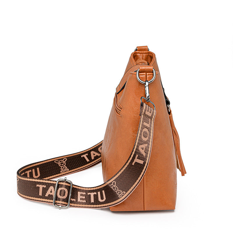 Women's Messenger Bag - Retro Leisure Bucket Bag Shoulder Messenger Bag