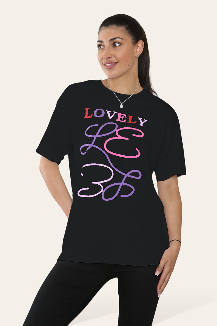 Ladies Printed Short Sleeve T-Shirt Top - Lovely Design for Casual Wear