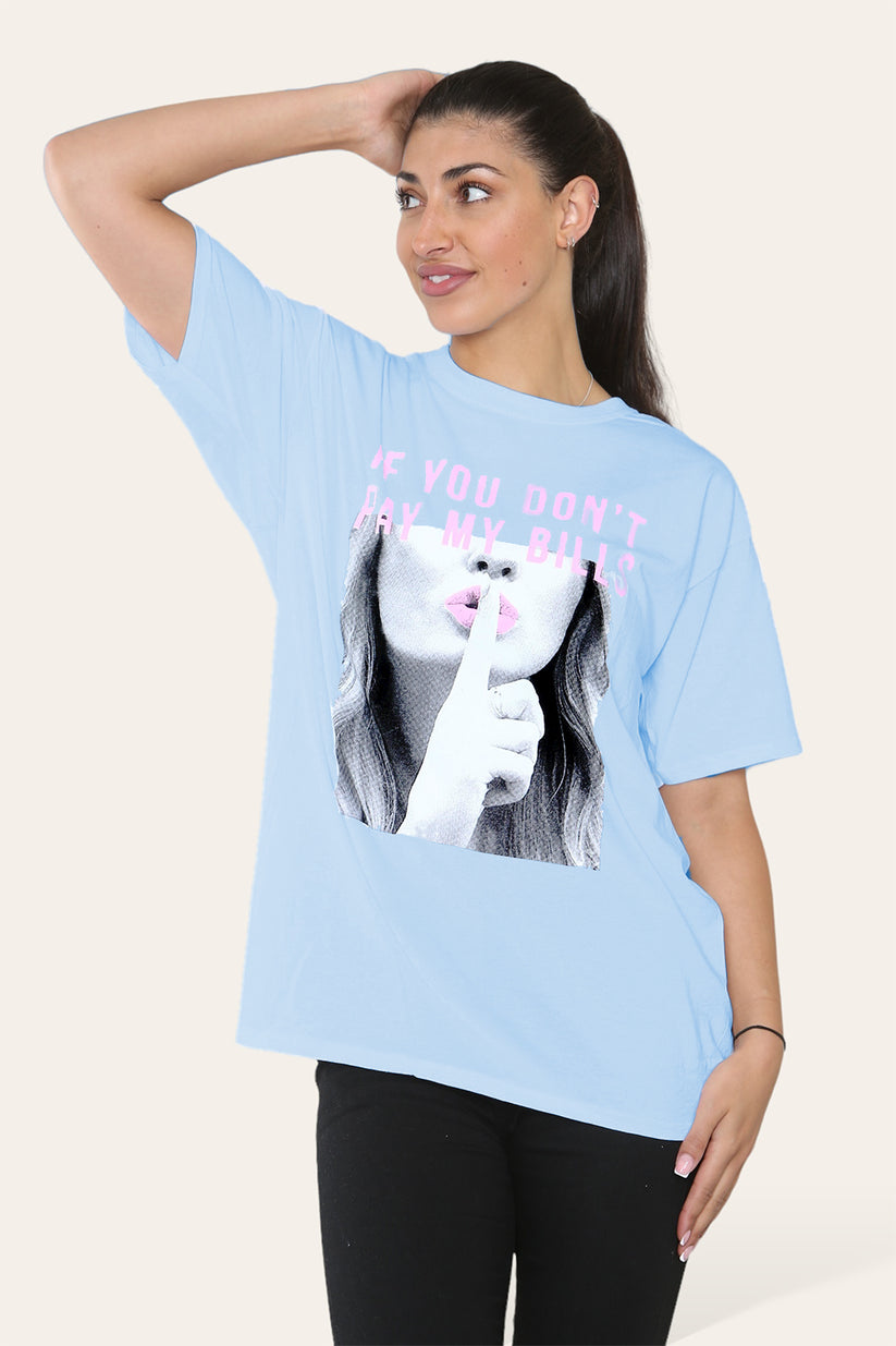 Ladies Printed T-Shirt - Stylish Short Sleeve Top for Every Occasion
