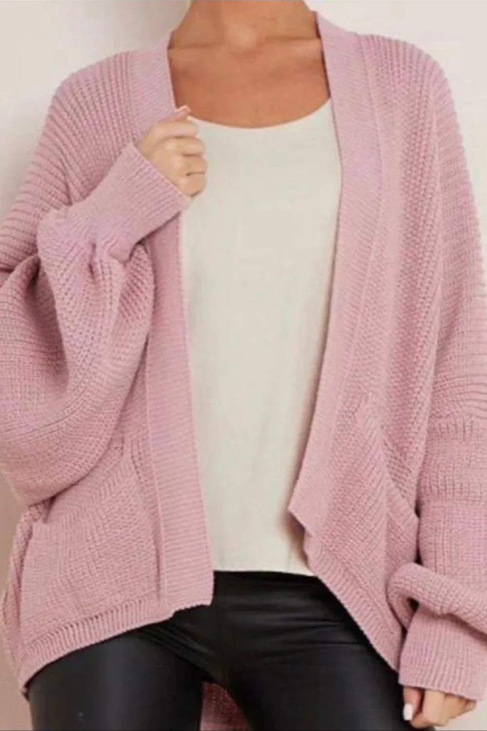 Women's Cardigan ❤️ Crop Balloon Pocket Cardigan for Effortless Style