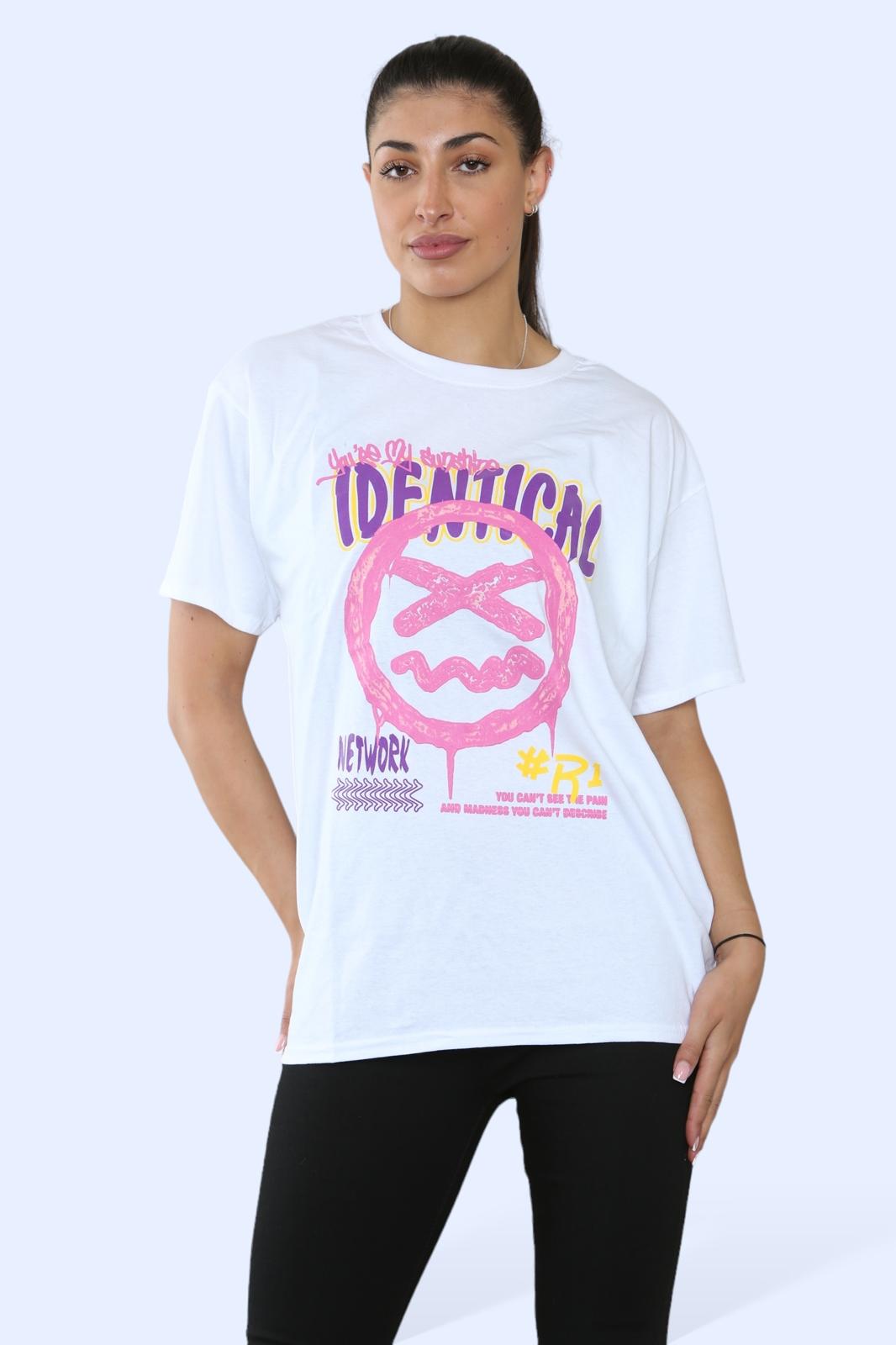 Ladies Printed Short Sleeve T-Shirt - Stylish and Comfortable Casual Wear