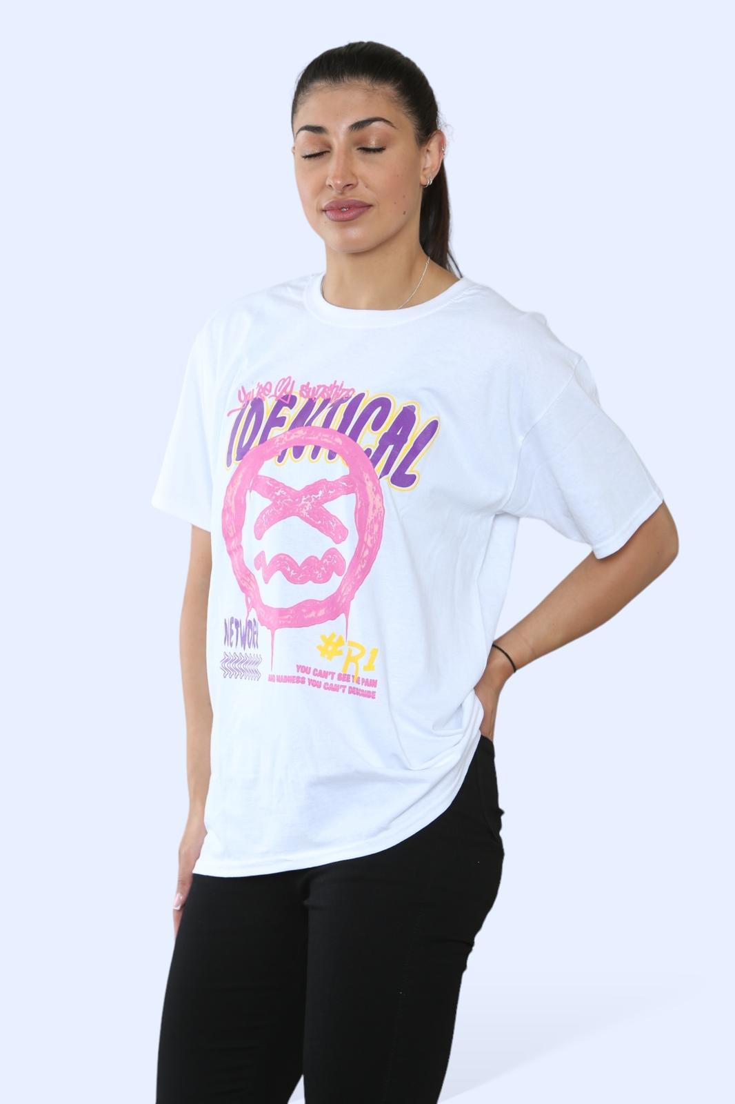 Ladies Printed Short Sleeve T-Shirt - Stylish and Comfortable Casual Wear