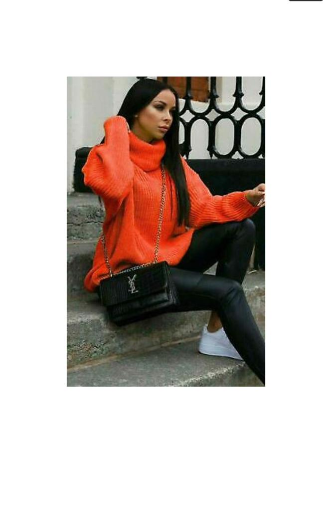 Ladies Fluorescent Polo Jumper - Stylish Knitted Design