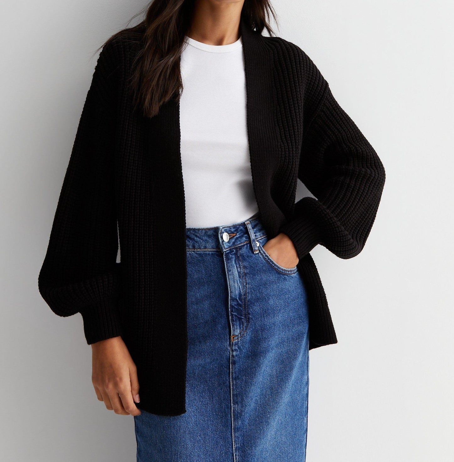 Women's Cardigan ❤️ Crop Balloon Pocket Cardigan for Effortless Style