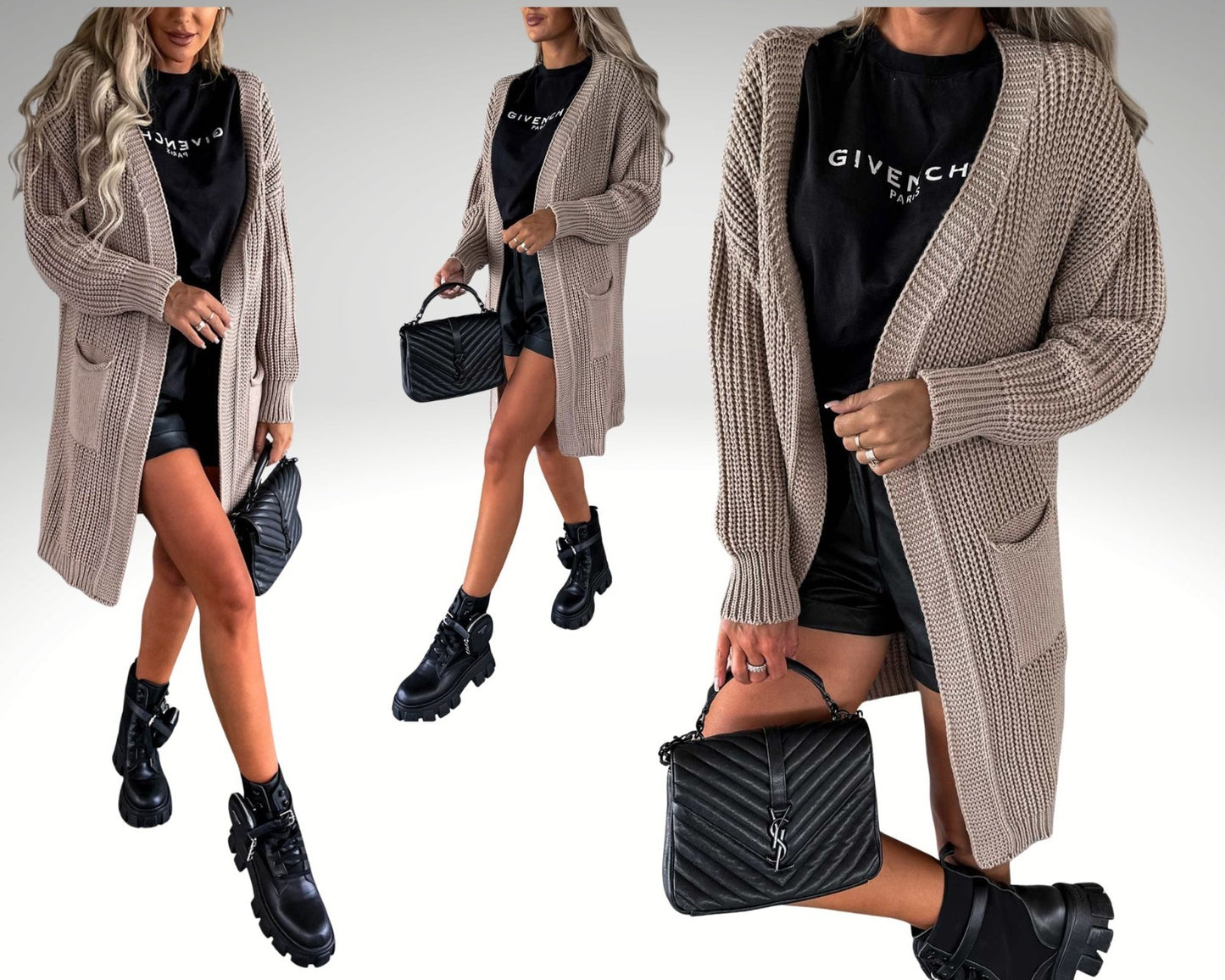 Women's Cozy Italian Knit Long Cardigan – Open Front