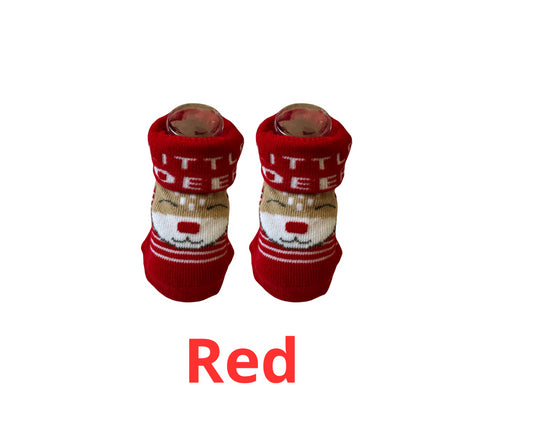 Baby Christmas Socks 0-12 Months in Red Organza Gift Bag | Cotton Rich