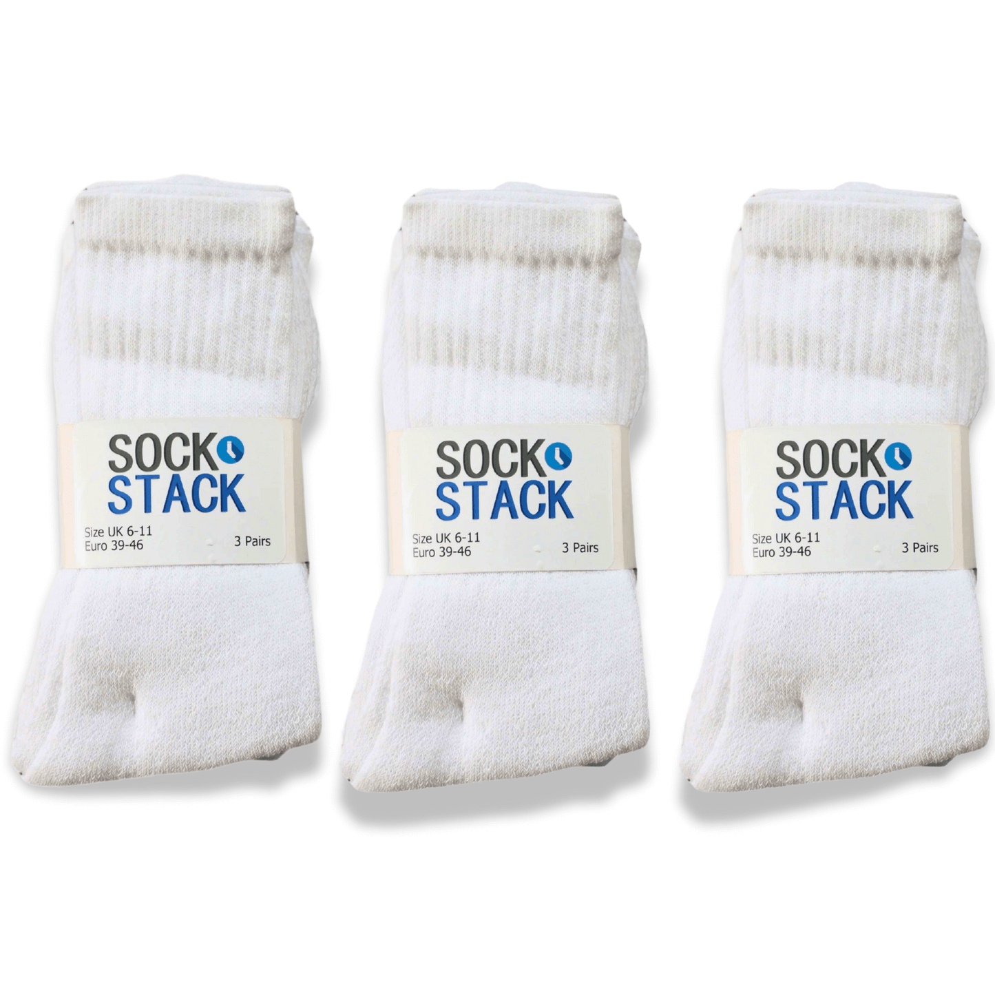 15 Pairs Mens Cotton Rich Performance Sport Socks Outdoor Athletics Running Hiking Football Black Grey White Sock Cushioned Anti-Blister Moisture-Wicking Breathable Comfortable UK 6-11 by Sock Stack