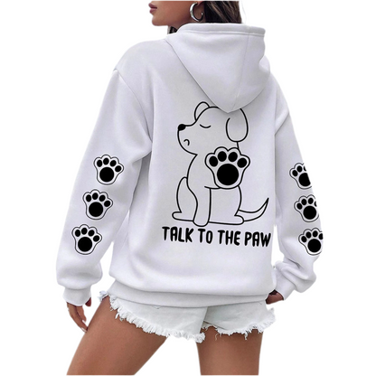Women's Hoodie Funny Dog Cartoon Printed Hoodie Women's Warm