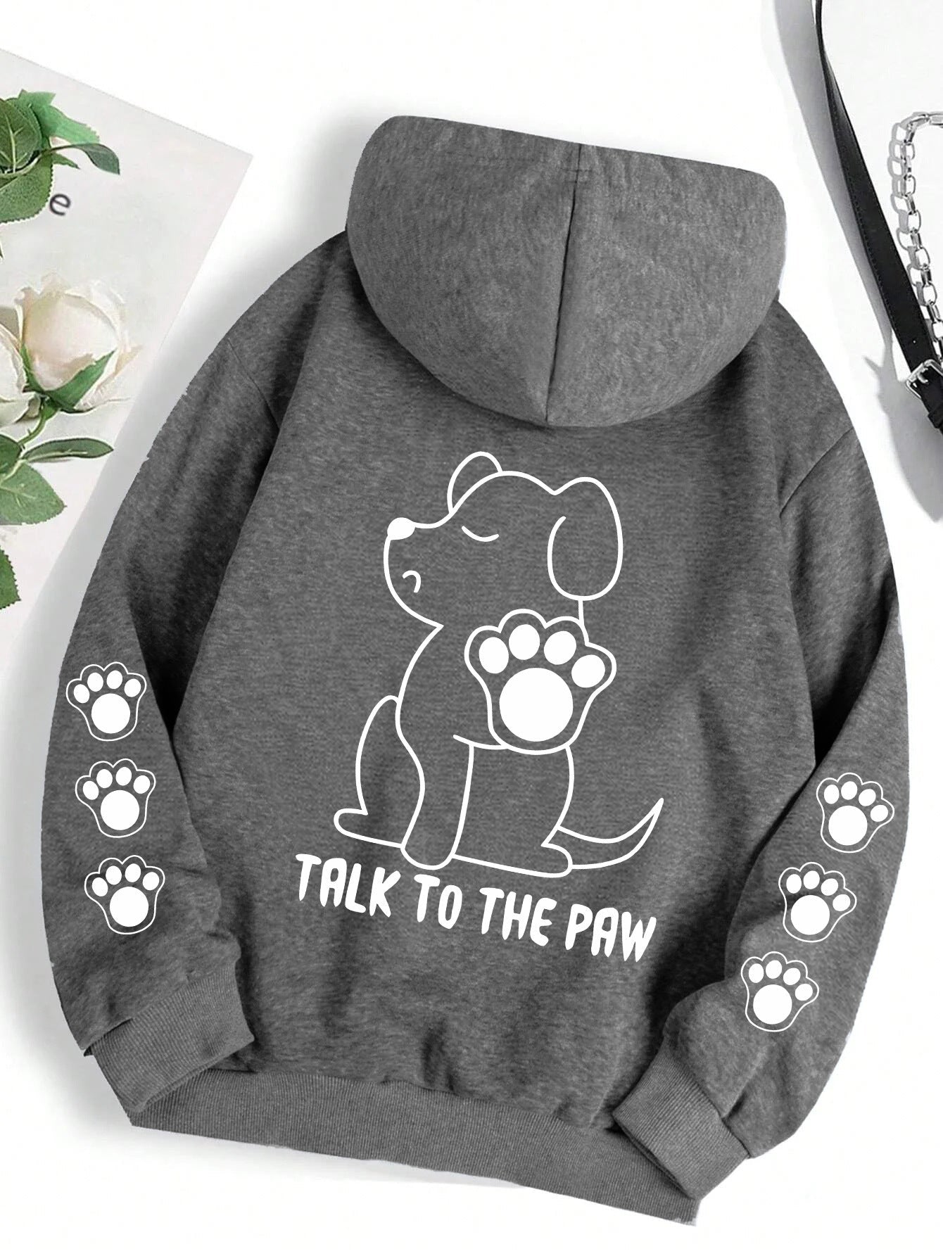Women's Hoodie Funny Dog Cartoon Printed Hoodie Women's Warm