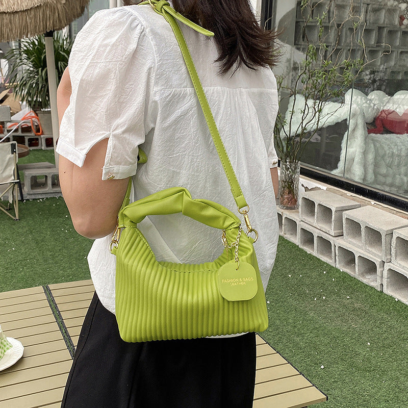 Women's Bag Fashion Crossbody Bag PU Leather Pleated Cloud Small Tote Bags