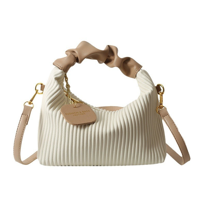 Women's Bag Fashion Crossbody Bag PU Leather Pleated Cloud Small Tote Bags