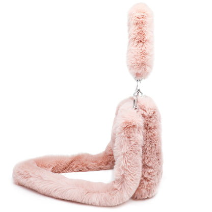 Women's Shoulder Bag-Fluffy Shoulder Bag Top-handle Bag