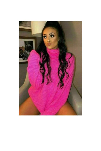 Ladies Fluorescent Polo Jumper - Stylish Knitted Design