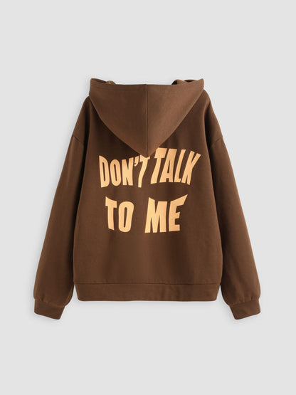 Women's Hoodie Loose, Casual Long Sleeve  Graphic Letter Print Hoodie