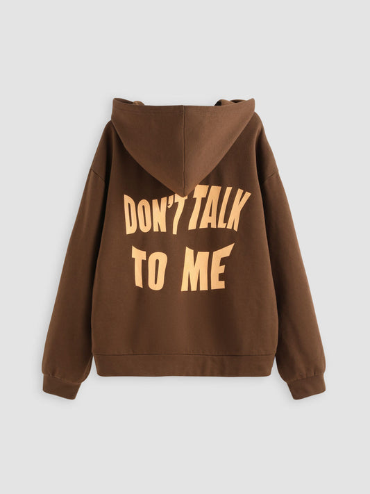 Women's Hoodie Loose, Casual Long Sleeve  Graphic Letter Print Hoodie