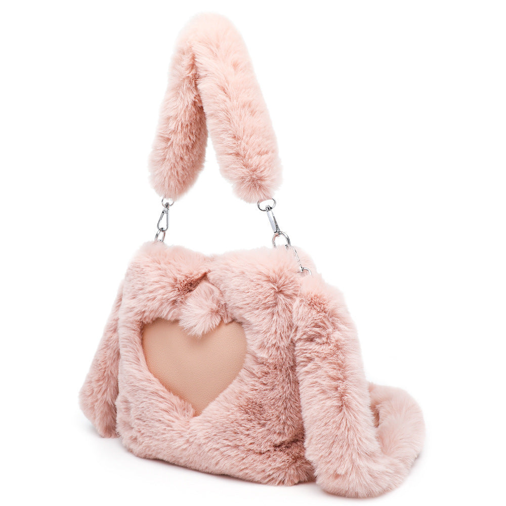 Women's Shoulder Bag-Fluffy Shoulder Bag Top-handle Bag