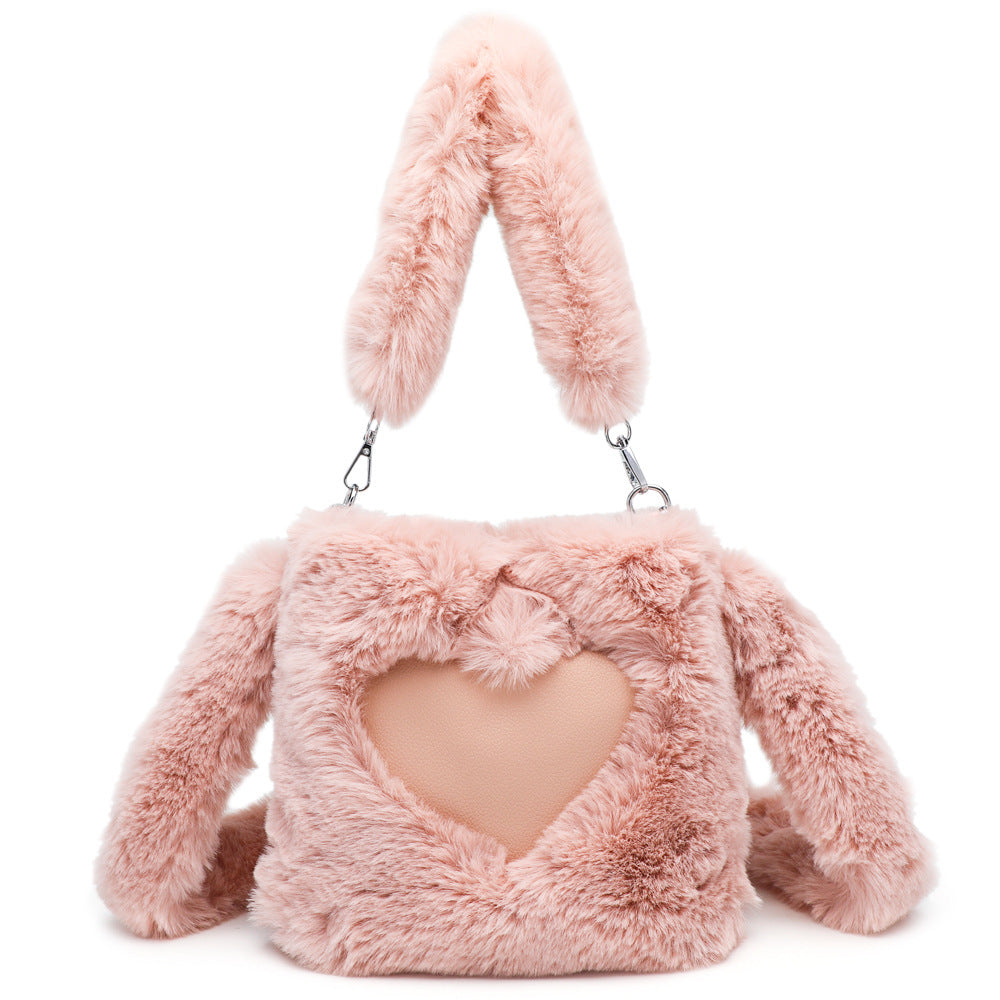 Women's Shoulder Bag-Fluffy Shoulder Bag Top-handle Bag