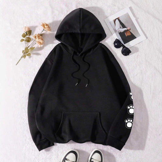 Women's Hoodie Funny Dog Cartoon Printed Hoodie Women's Warm