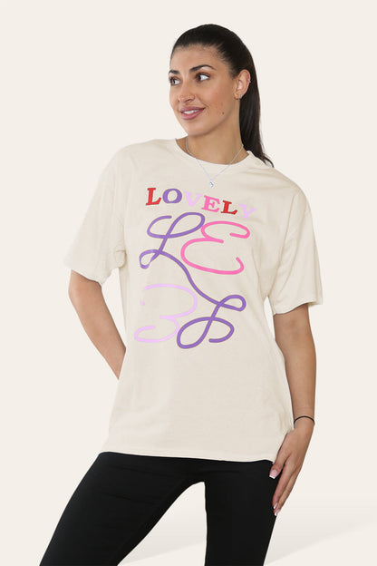 Ladies Printed Short Sleeve T-Shirt Top - Lovely Design for Casual Wear