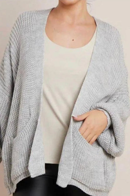 Women's Cardigan ❤️ Crop Balloon Pocket Cardigan for Effortless Style