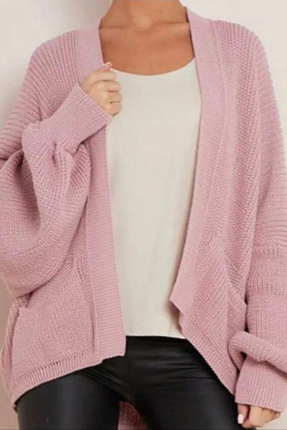 Women's Cardigan ❤️ Crop Balloon Pocket Cardigan for Effortless Style