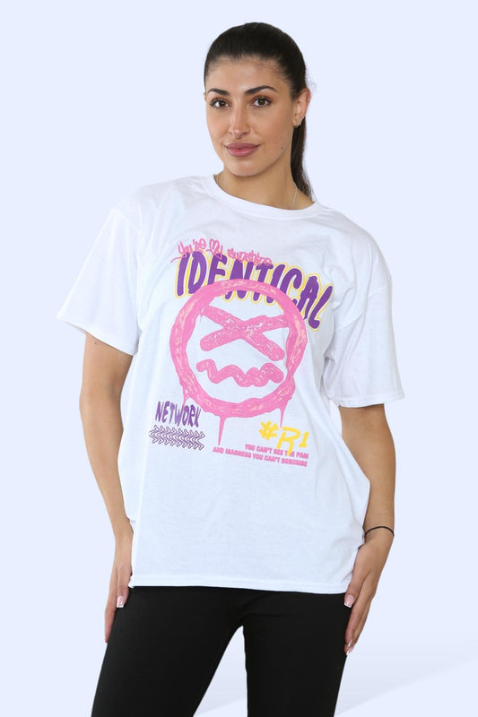 Ladies Printed Short Sleeve T-Shirt - Stylish and Comfortable Casual Wear