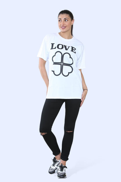 Ladies Printed Short Sleeve T-Shirt Top for Ultimate Comfort