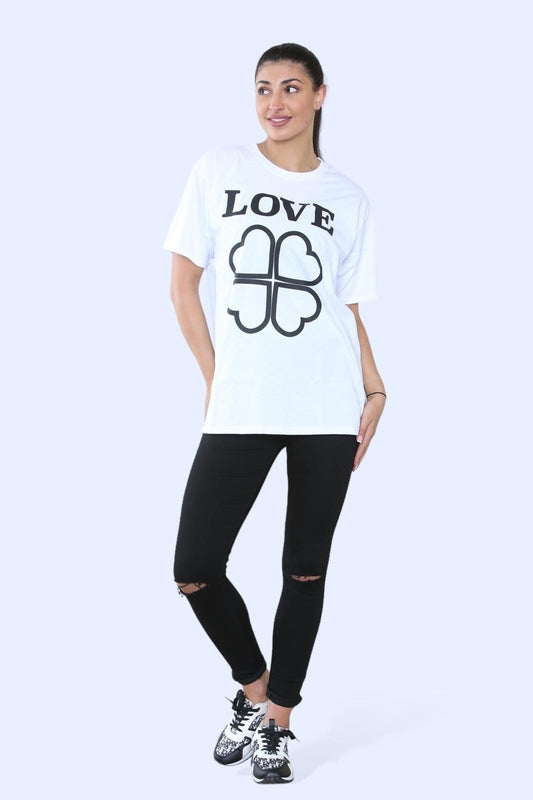 Ladies Printed Short Sleeve T-Shirt Top for Ultimate Comfort