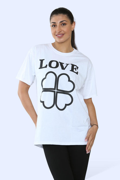 Ladies Printed Short Sleeve T-Shirt Top for Ultimate Comfort