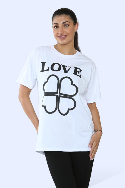 Ladies Printed Short Sleeve T-Shirt Top for Ultimate Comfort