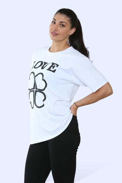 Ladies Printed Short Sleeve T-Shirt Top for Ultimate Comfort