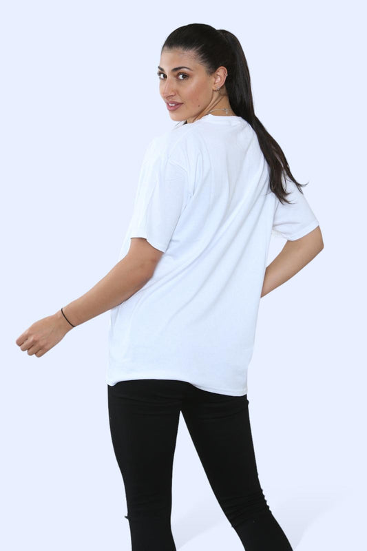 Ladies Printed Short Sleeve T-Shirt Top - Lovely Design for Casual Wear