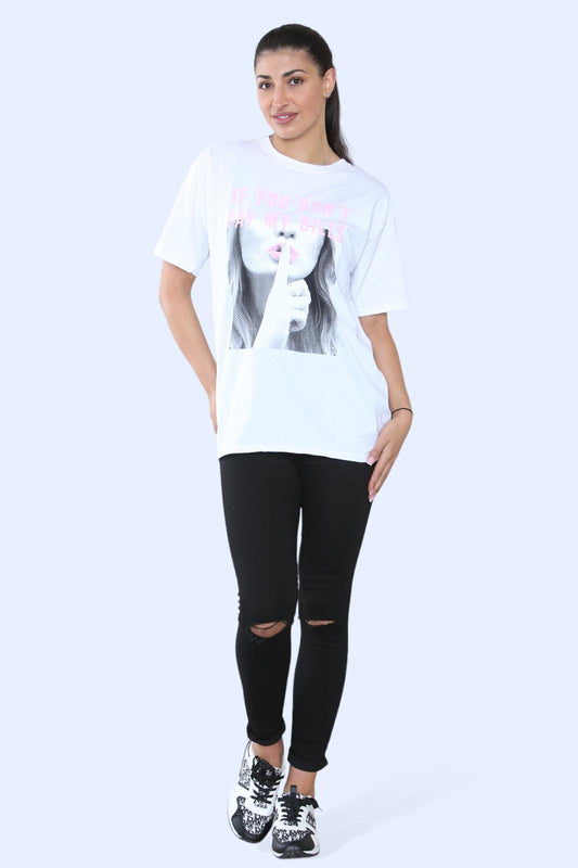 Ladies Printed T-Shirt - Stylish Short Sleeve Top for Every Occasion