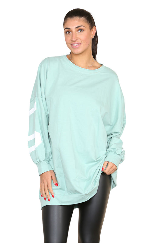 Women's Oversized Jumper Dress with Buffalo Slogan Print - Trendy Buffalo Slogan Oversized Jumper Dress for Comfortable Fashion
