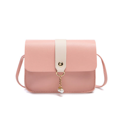 Women's Bag Everyday Joker Contrast Pearl Pendant Small Square