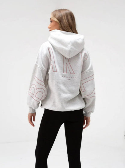 Women's Hoodie Fashionable printed thick versatile long sleeved loose hooded hip-hop hoodie