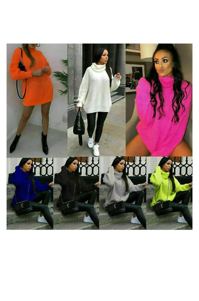 Ladies Fluorescent Polo Jumper - Stylish Knitted Design