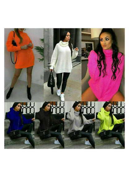 Ladies Fluorescent Polo Jumper - Stylish Knitted Design