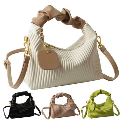 Women's Bag Fashion Crossbody Bag PU Leather Pleated Cloud Small Tote Bags