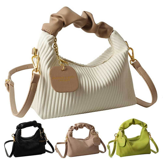 Women's Bag Fashion Crossbody Bag PU Leather Pleated Cloud Small Tote Bags