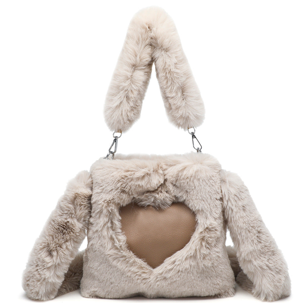 Women's Shoulder Bag-Fluffy Shoulder Bag Top-handle Bag