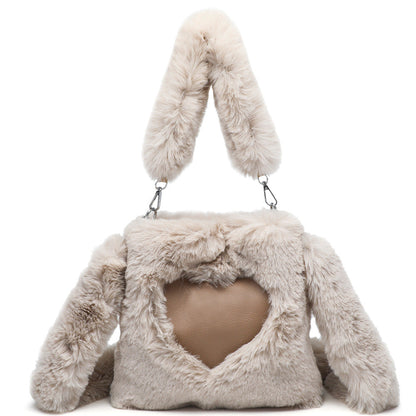 Women's Shoulder Bag-Fluffy Shoulder Bag Top-handle Bag