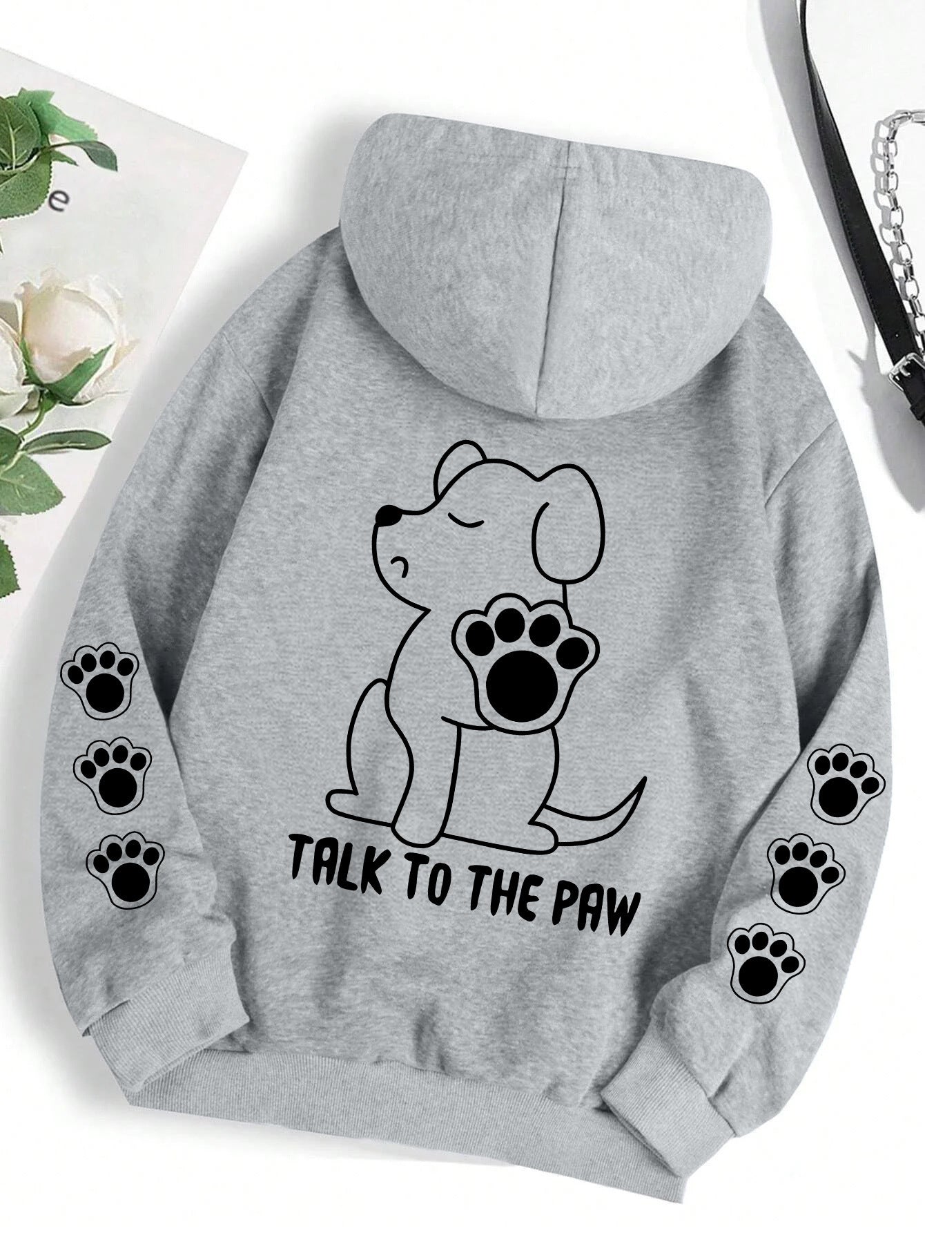 Women's Hoodie Funny Dog Cartoon Printed Hoodie Women's Warm