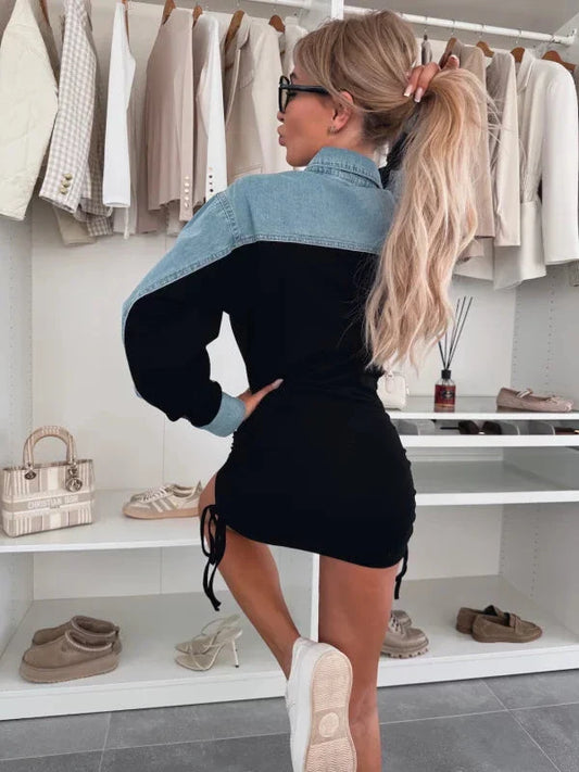 Women Denim Cotton Dress - Stylish and Comfortable Casual Wear