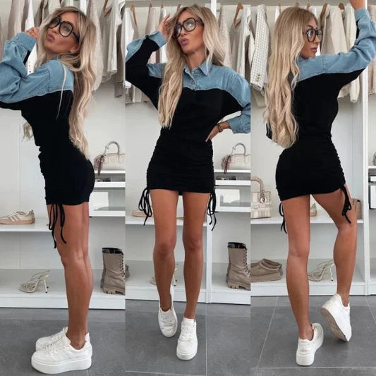 Women Denim Cotton Dress - Stylish and Comfortable Casual Wear