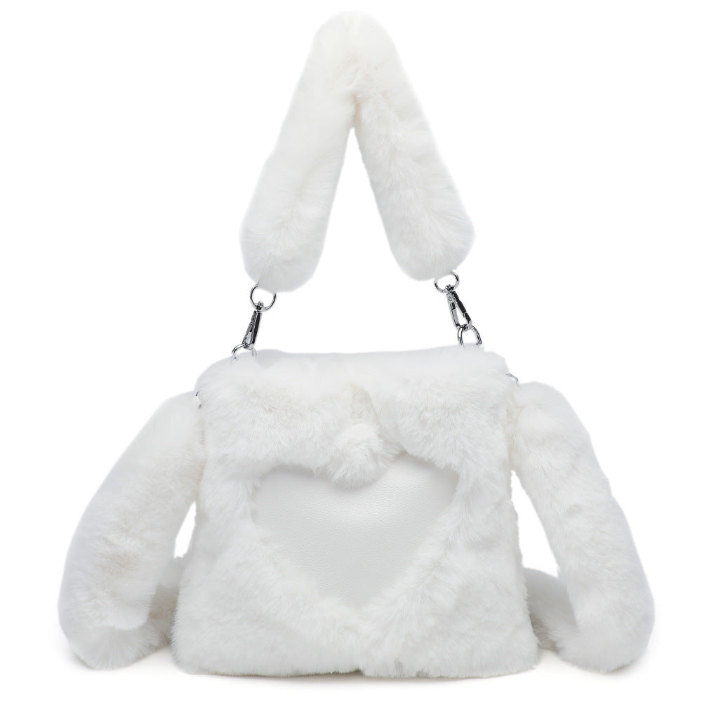 Women's Shoulder Bag-Fluffy Shoulder Bag Top-handle Bag