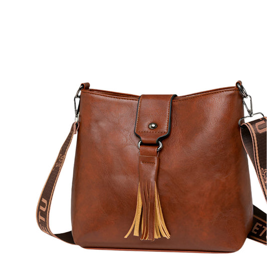 Women's Messenger Bag - Retro Leisure Bucket Bag Shoulder Messenger Bag